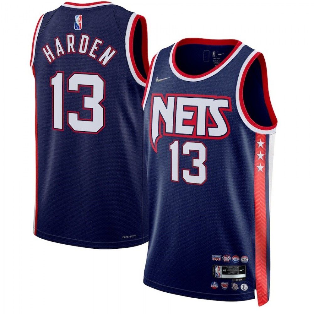 Men's Brooklyn Nets James Harden #13 Navy 2021/22 Swingman Jersey - City Edition-Pro Kit Vault | Brand New 26/27 Sports Jerseys